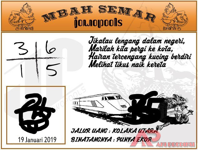 Syair SGP Mbah Semar 19 Januari 2019