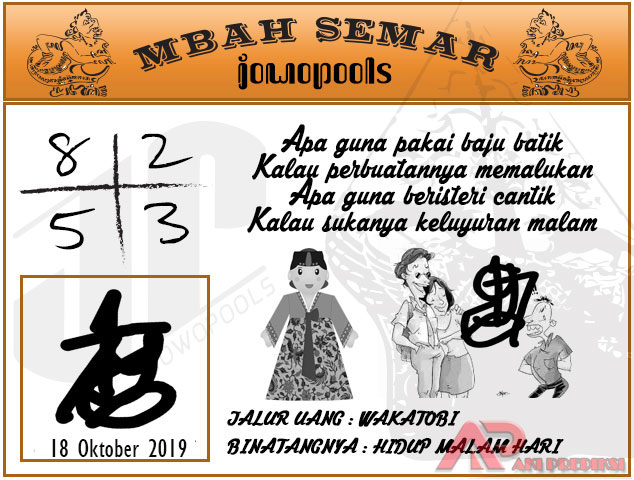 Syair HK Mbah Semar 18 Oktober 2019