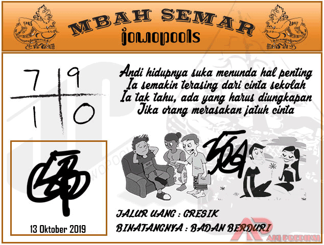 Syair SD Mbah Semar 13 Oktober 2019