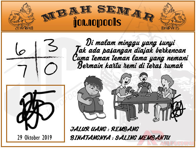 Syair SD Mbah Semar 29 Oktober 2019