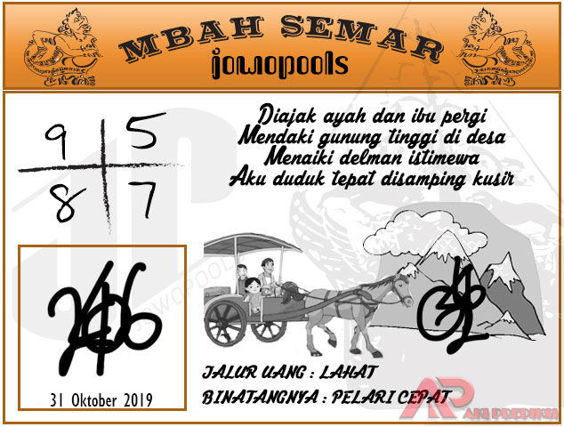 Syair SGP Mbah Semar 31 Oktober 2019