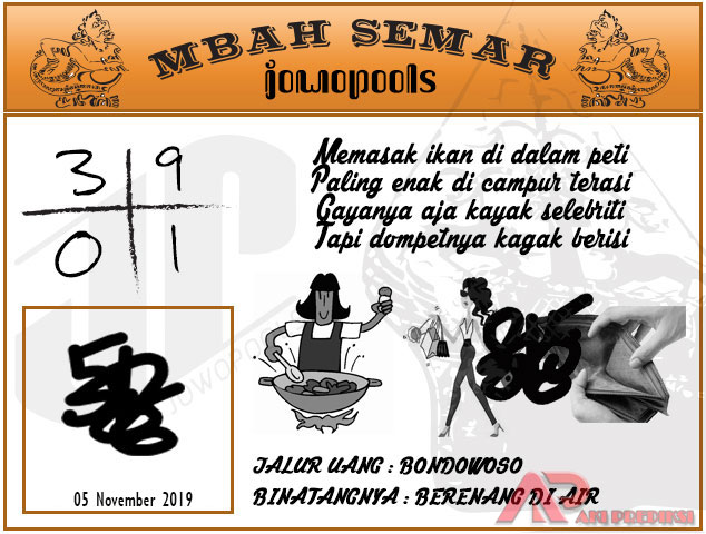Syair HK Mbah Semar 05 November 2019