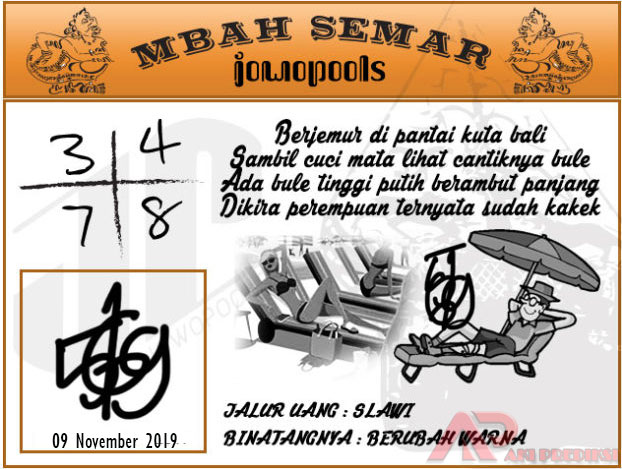 Syair SGP Mbah Semar 09 November 2019