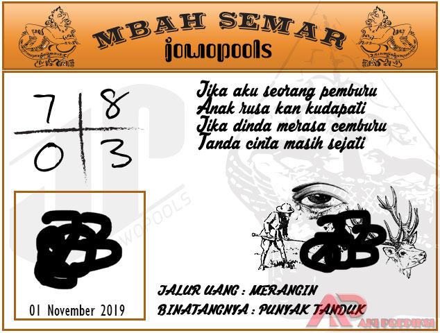 Syair HK Mbah Semar 01 November 2019