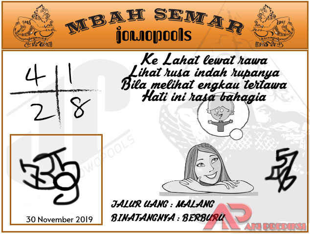 Syair SD Mbah Semar 30 November 2019