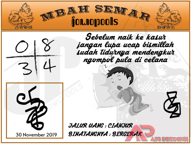 Syair SGP Mbah Semar 30 November 2019